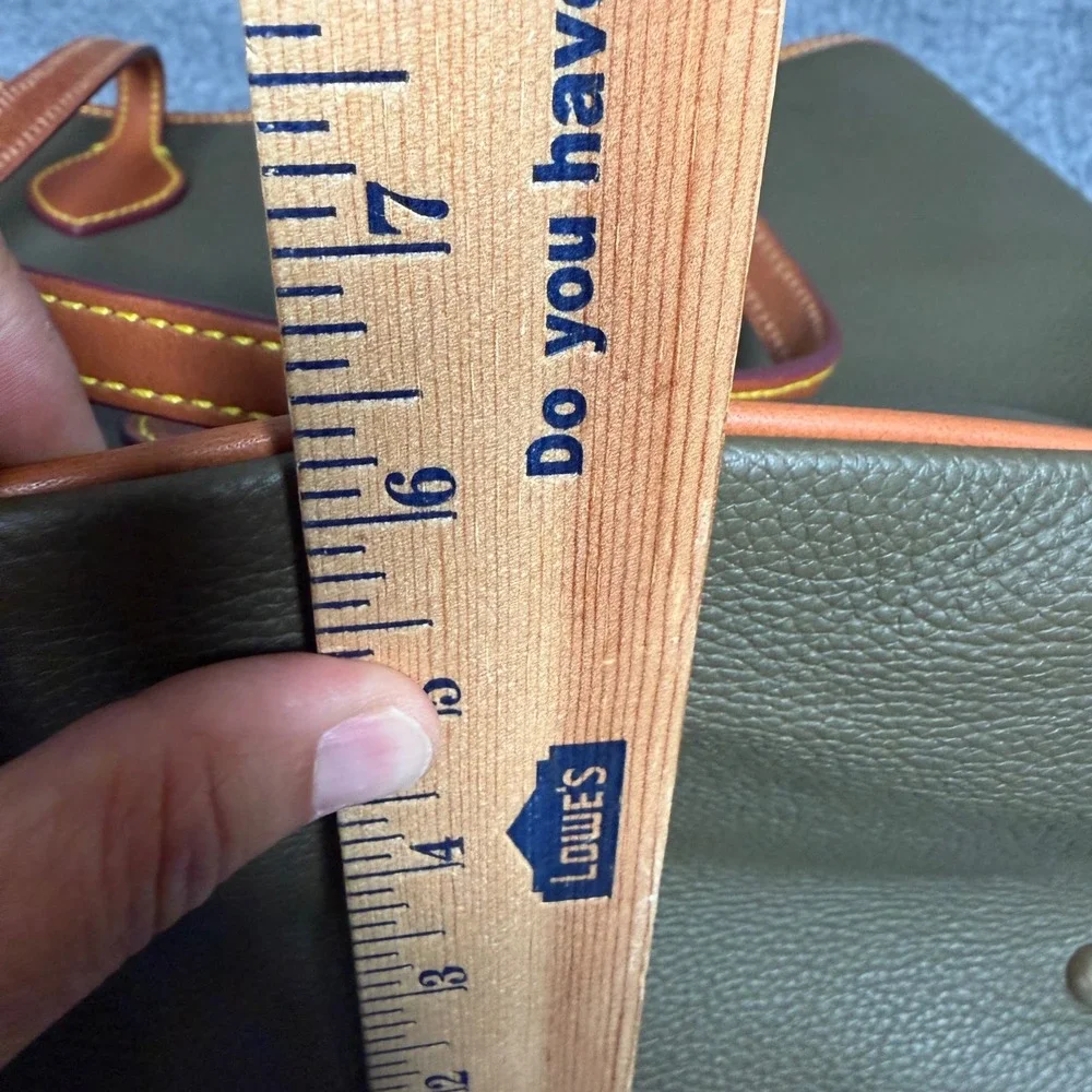 Dooney & Bourke Large Tote Bag Olive Green All Weather Leather 3.0 Top Handle